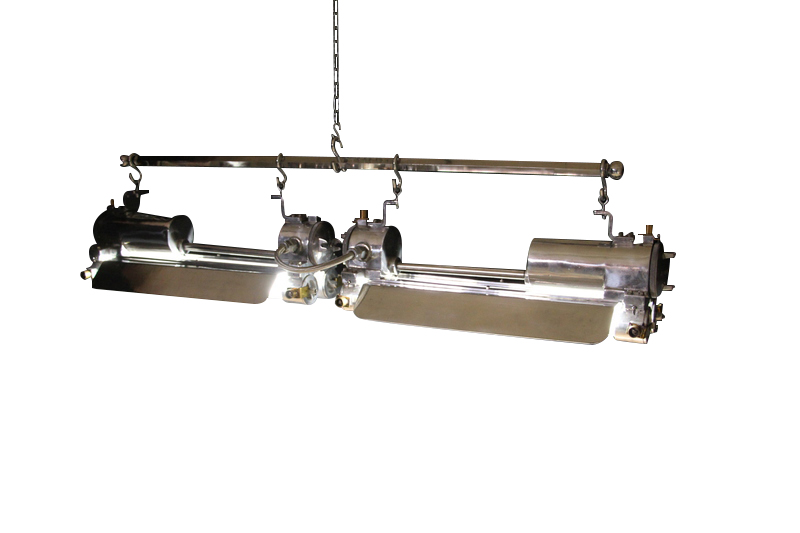 Pair of 1950's Industrial and Ships' Pendant Lights