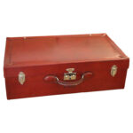 Red Leather Hermes Suitcase